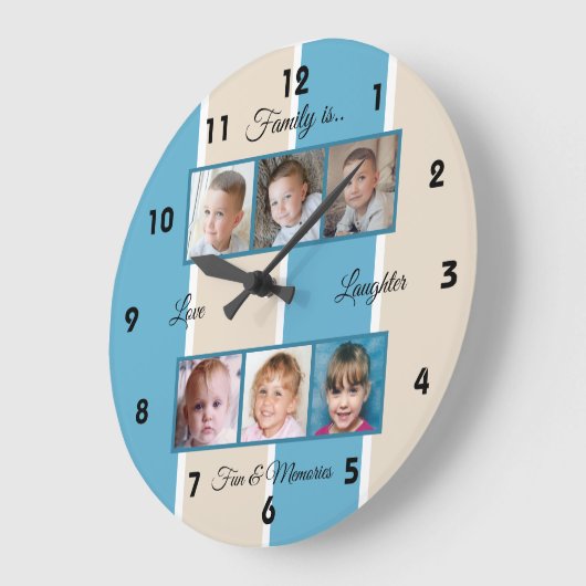 Foto's van de blauw- en crèmefamilie grote klok (Hoek)