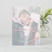 Foto's van de blauwe saffierse verjaardag 45 jaar bedankkaart (Staand voorkant)