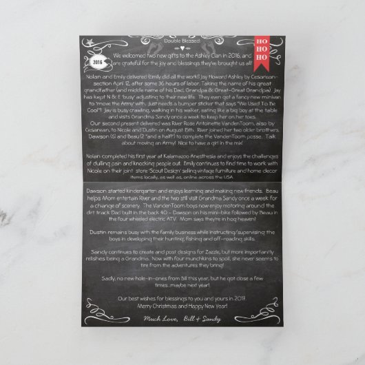 Foto's van de Collage Familie Foto's Feestdagen Kaart (Binnen)