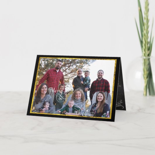 Foto's van de Collage Familie Foto's Feestdagen Kaart (Voorkant)