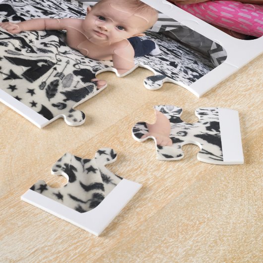 Foto's van de Collage Familie Foto's Legpuzzel (Zijkant)