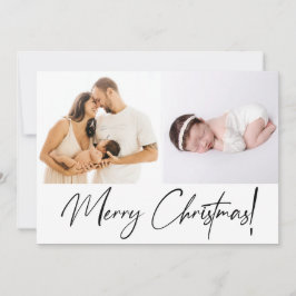 Foto's van de conservatieve kerstmanserie Modern M Feestdagenkaart