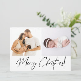 Foto's van de conservatieve kerstmanserie Modern M Feestdagenkaart