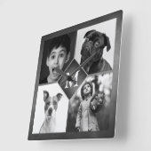 Foto's van de familie Collage Black Chalkboard mon Vierkante Klok (Hoek)