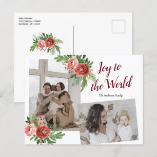 Foto's van de familie Floral Holiday Greeting wate Briefkaart