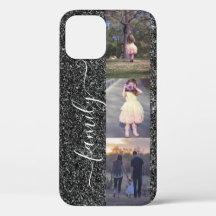 Foto's van de familie Foto Collage Sjabloon Silver