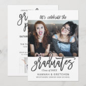 Foto's van de gecombineerde Graduation Party Twee Kaart (Voorkant / Achterkant)