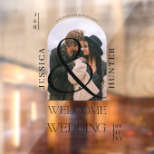 Foto's van de moderne boho op bruiloft zwart welko raamsticker (Vel 2)