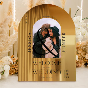 Foto's van de moderne boho op bruiloft zwart welko raamsticker