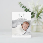 Foto's van de moderne botanische groenery aankondigingskaart (Staand voorkant)