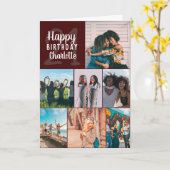 Foto's van de moderne Bourgogne collage 21 jaar Kaart (Gele Bloem)