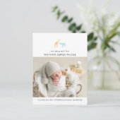 Foto's van de moderne Giraffe Aankondigingskaart (Staand voorkant)