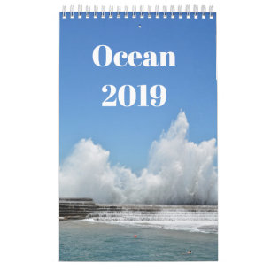 Foto's van de oceaankalender kalender