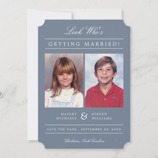 Foto's van de oude school, klassiek gestileerd | D Save The Date (Voorkant)