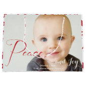 Foto's van de Rustic Red Fox Pattern-kerstfamilie Groot Cadeauzakje (Voorkant)