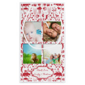 Foto's van de Rustic Red Fox Pattern-kerstfamilie Klein Cadeauzakje (Achterkant)