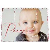 Foto's van de Rustic Red Fox Pattern-kerstfamilie Large Cadeautasje (Voorkant)