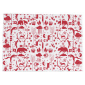 Foto's van de Rustic Red Fox Pattern-kerstfamilie Large Cadeautasje (Achterkant)