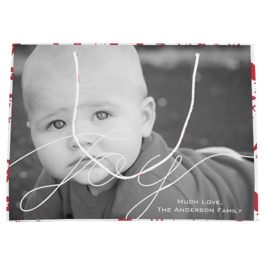 Foto's van de Rustic Red Fox Pattern-kerstfamilie Large Cadeautasje (Voorkant)