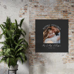Foto's van de tekenaarten voor de bruiloft foto afdruk<br><div class="desc">Beter samen een paar roze meisjes foto's bruiloft aankondiging en geschenk poster print. Moderne,  elegante,  kool grijze kleurweg.</div>
