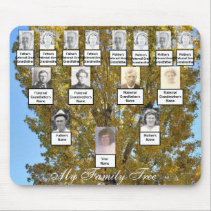 Foto's van de vier generatie Golden Autumn-serie Muismat