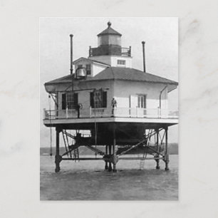 Foto's van de  vuurtoren B&W en Sepia Briefkaart