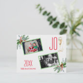 Foto's van de waterverf-ziekteverzekeringsregeling feestdagenkaart (Staand voorkant)