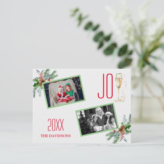 Foto's van de waterverf-ziekteverzekeringsregeling feestdagenkaart (Staand voorkant)