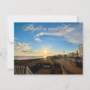 Foto's van de zonsondergang bij Brighton en Hove S Briefkaart