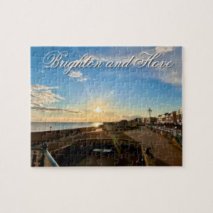 Foto's van de zonsondergang bij Brighton en Hove S Legpuzzel