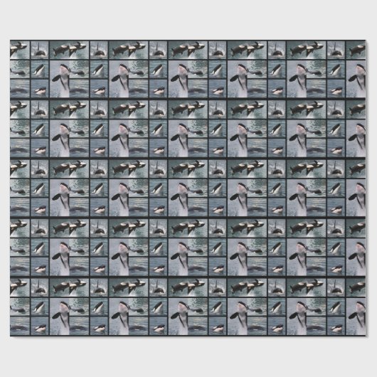 Foto's van dodelijke walvissen poster cadeaupapier (Vlak)