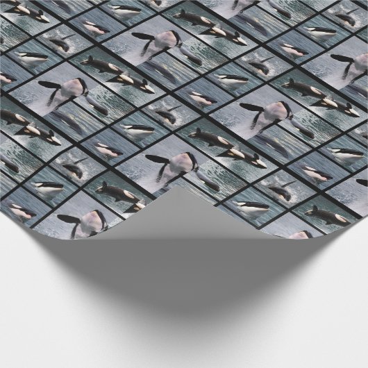 Foto's van dodelijke walvissen poster cadeaupapier (Hoek)