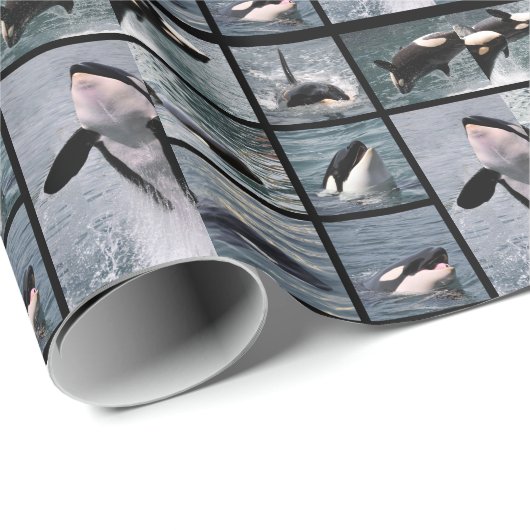 Foto's van dodelijke walvissen poster cadeaupapier (Rol Hoek)