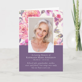 Foto's van Floral Peonies, gevouwen herdenkingsbeg Programma