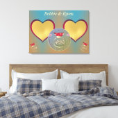 Foto's van het 40e Jubileum van het huwelijk Canvas Afdruk (Insitu (Slaapkamer))