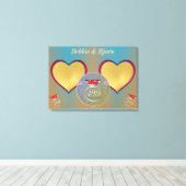 Foto's van het 40e Jubileum van het huwelijk Canvas Afdruk (Insitu (Houten vloer))