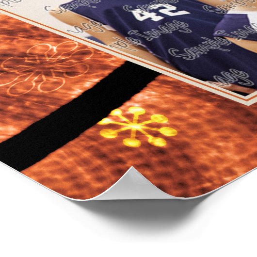 foto's van het basketbalteam voor meisjes poster (Hoek)