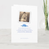 Foto's van het begrafenisserviceprogramma blue ver programma (Achterkant)