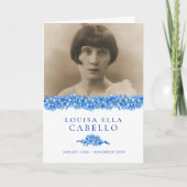 Foto's van het begrafenisserviceprogramma blue ver programma (Voorkant)