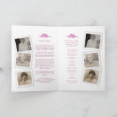 Foto's van het begrafenisserviceprogramma roze ver programma (Binnen)