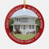 Foto's van het huis Eerste Kerstmis Nieuwe Naam va Keramisch Ornament (Voorkant)