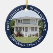 Foto's van het huis Eerste Kerstmis Nieuwe Naam va Keramisch Ornament (Voorkant)