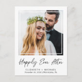 Foto's van het huwelijksfeest Happily Ever After Aankondigingskaart (Voorkant)