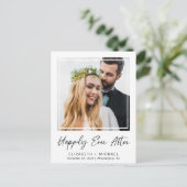 Foto's van het huwelijksfeest Happily Ever After Aankondigingskaart (Staand voorkant)