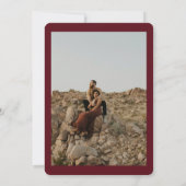 Foto's van het moderne elegante rode bogundy bruil kaart (Achterkant)