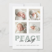 Foto's van het moderne kerstpatroon voor de vrede feestdagenkaart (Voorkant)