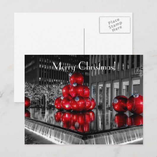 Foto's van het Rockefeller Center in New York Feestdagenkaart (Voorkant / Achterkant)