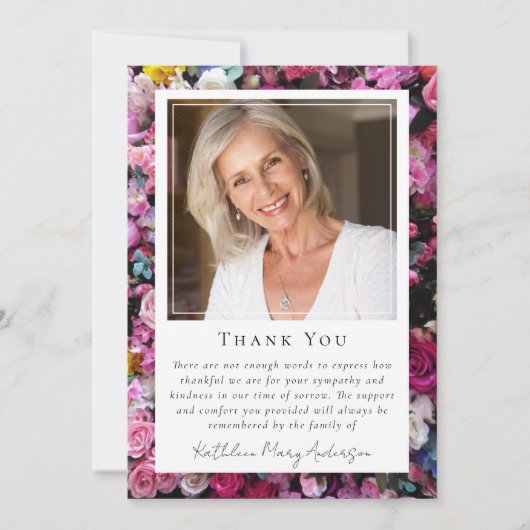 Foto's van Keepsake Funeral Memorial Bedankkaart (Voorkant)