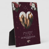 Foto's van liefdevolle Burgundy Custom Heart Fotoplaat (Zijkant)