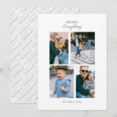 Foto's van Mod 4 Collage Eenvoudige Minimale Aange Feestdagenkaart (Voorkant / Achterkant)